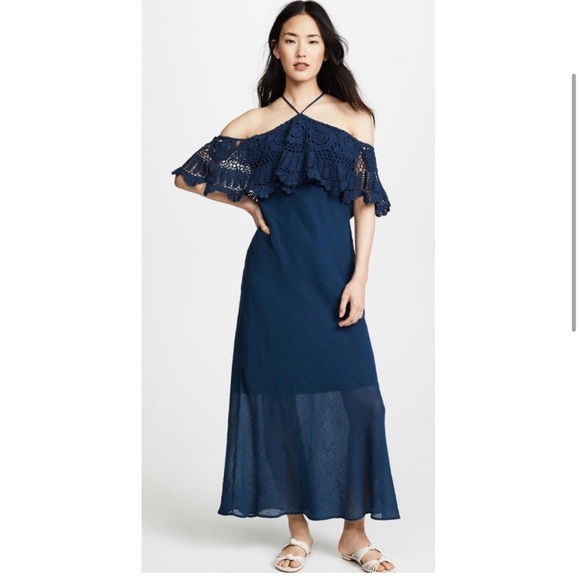 Bailey 44 Pudina Crochet Halter Maxi Dress. - Picture 3 of 6